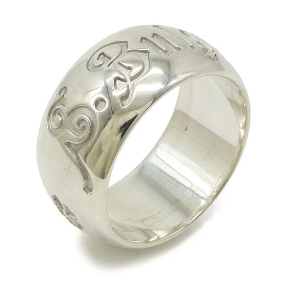 bvlgari Jewelry - Pre Loved bvlgari Etched Silver Band Ring Women metallic | silver Rings